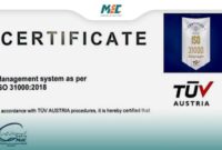 تمدید اعتبار گواهینامه بین‌المللی ISO 31000 در شرکت مبین انرژی خلیج فارس